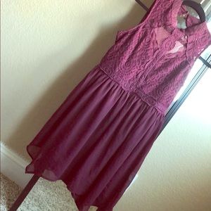 Wine burgundy dress